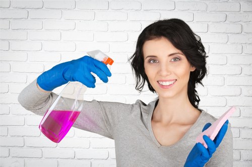 Cleaner preparing a flat in NW5 for regular upkeep